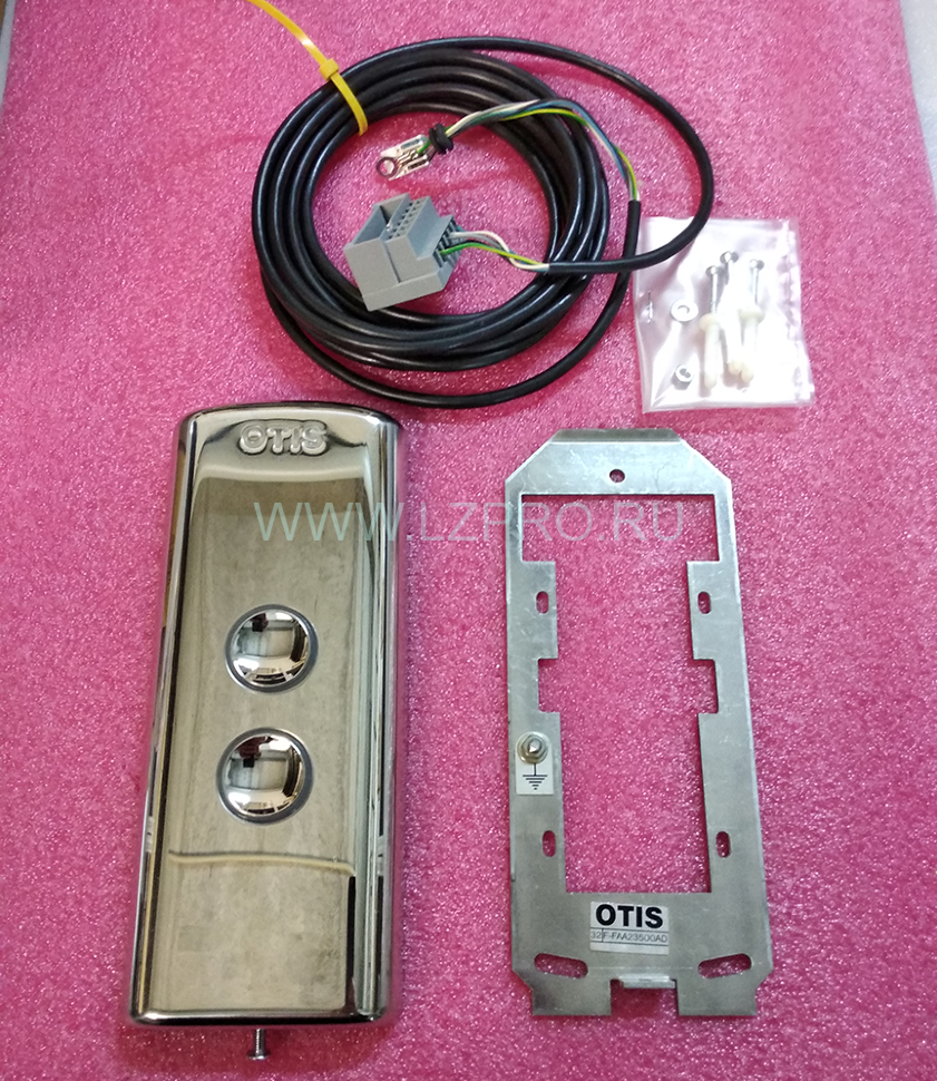 Вызывной пост двухкнопочный (полированная объемная панель, красная ...