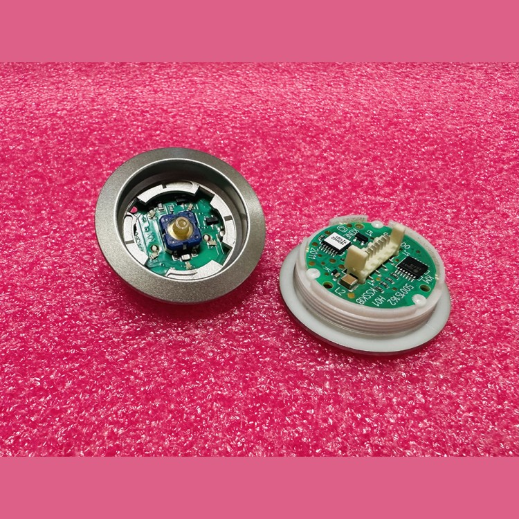 Модуль кнопочный панели приказов жёлтая подсветка серый корпус KSSKIB KM804343G02 Kone