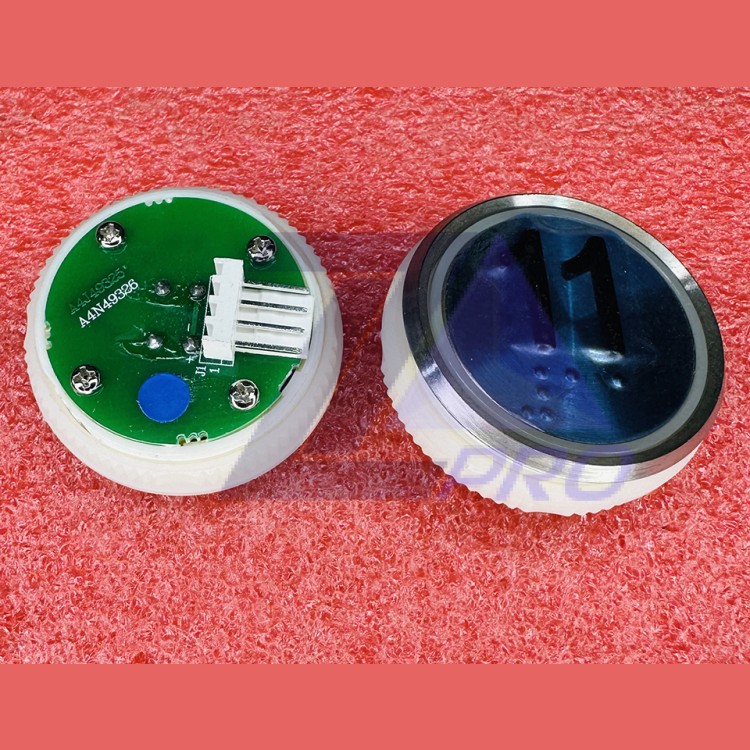 Кнопочный модуль 11 синяя подсветка с шрифтом Брайля  A4N49326 Thyssen