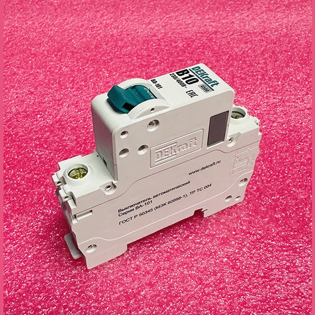 Автоматический выключатель ВА-101 1P 10А B 4.5кА DEKraft
