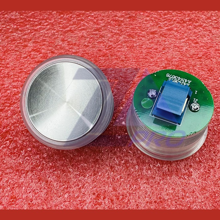 Кнопка (подсветка зеленый ореол, шлифованная, AMP разъем для MCS220, пр-во Китай) A4N43676 FAA25090A312 Otis