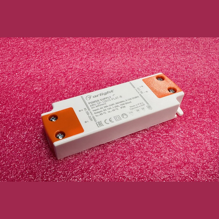 Блок питания 12VDC 1.25A 15W IP20 ARV-SP-12015-FLAT-B Arlight